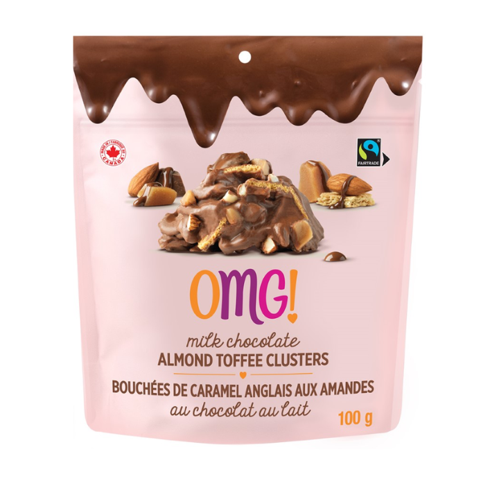 OMG! Clusters Milk Chocolate Almond Toffee Mindful Snacks