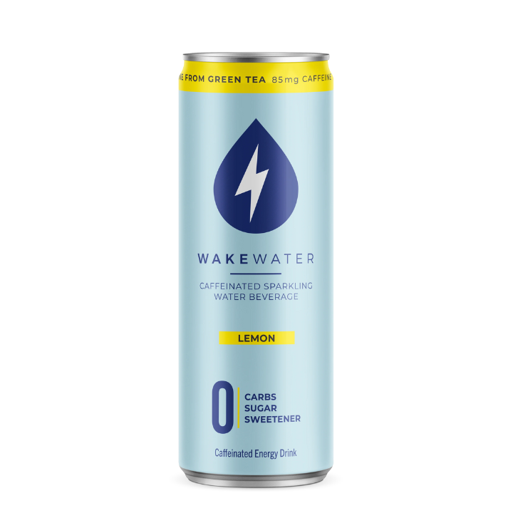 WakeWater Caffienated Sparkling - Lemon