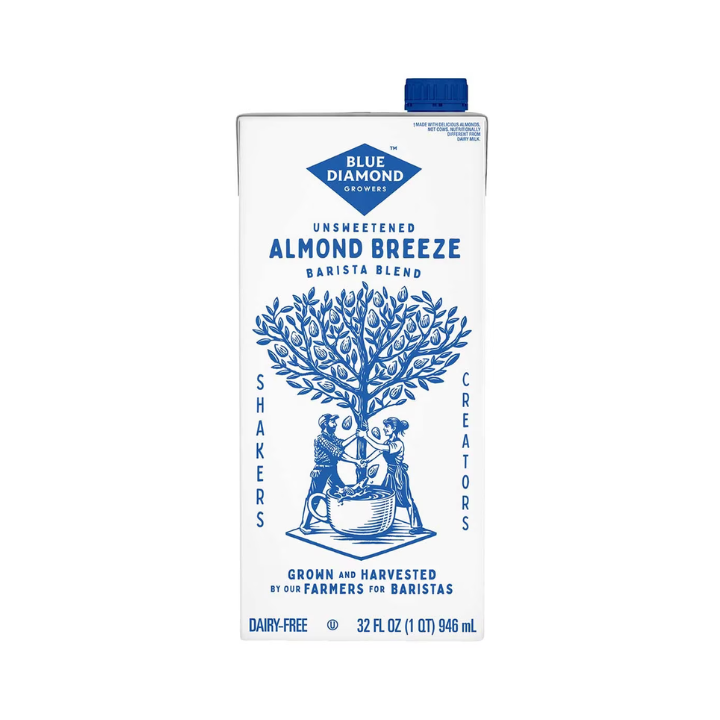 Blue Diamond Almond Milk - Unsweetened Barista Blend
