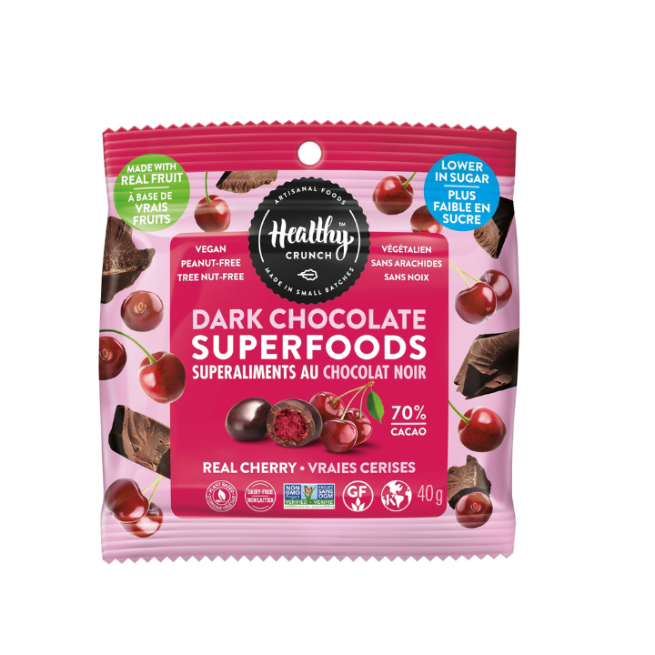 Healthy Crunch Dark Chocolate Superfoods Cherry Mindful Snacks