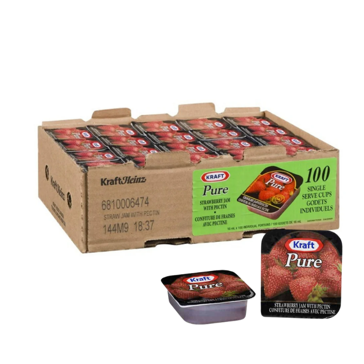 Kraft Pure Strawberry Jam Portion Packs