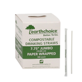 Earth's Choice 7.75" Jumbo Wrapped Straw - Compostable / Biodegradable