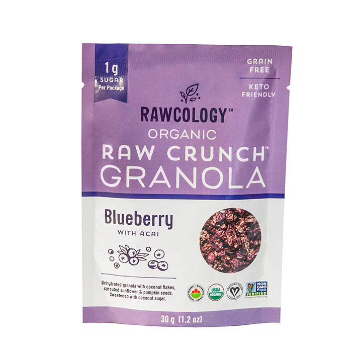 Rawcology Raw Crunch Granola - Blueberry with Acai – Mindful Snacks